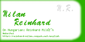 milan reinhard business card